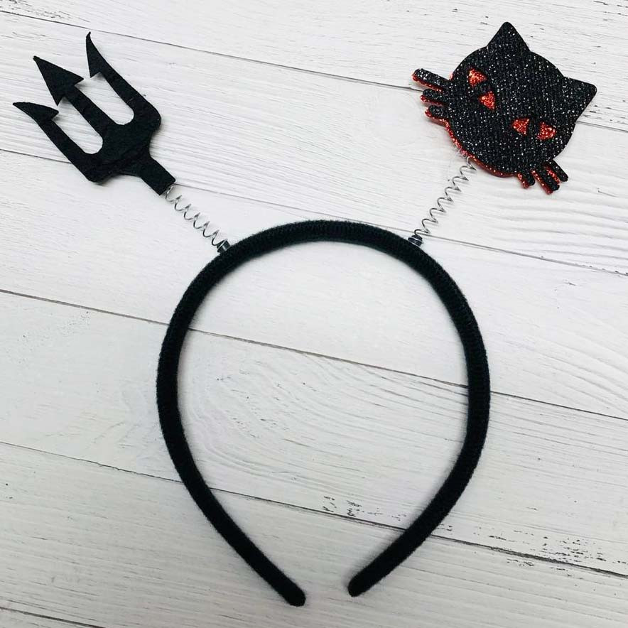 Ободок на Хэллоуин Злая кошка