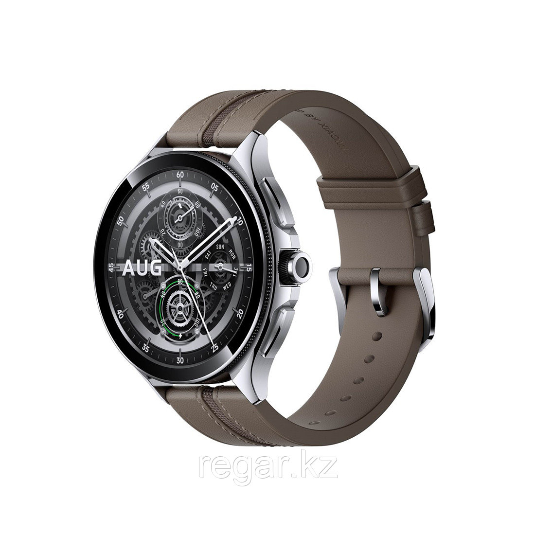 Смарт часы Xiaomi Watch 2 Pro-Bluetooth Silver Case with Brown Leather Strap