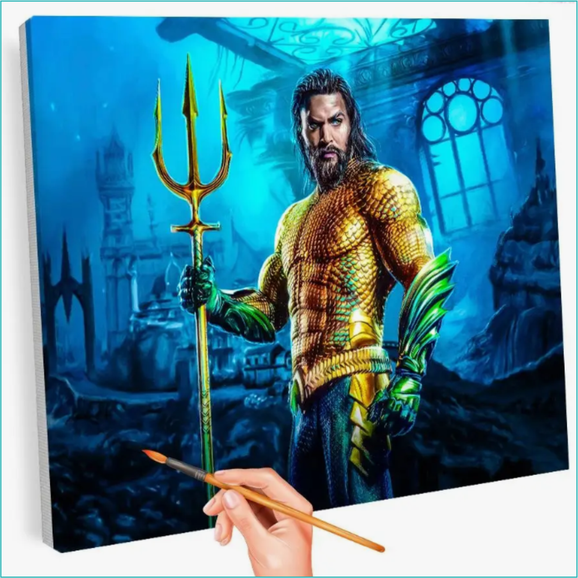 Картина по номерам "Аквамэн" (DC) (40х50)