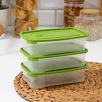 Набор из 3-х контейнеров 1л 18х12х7см