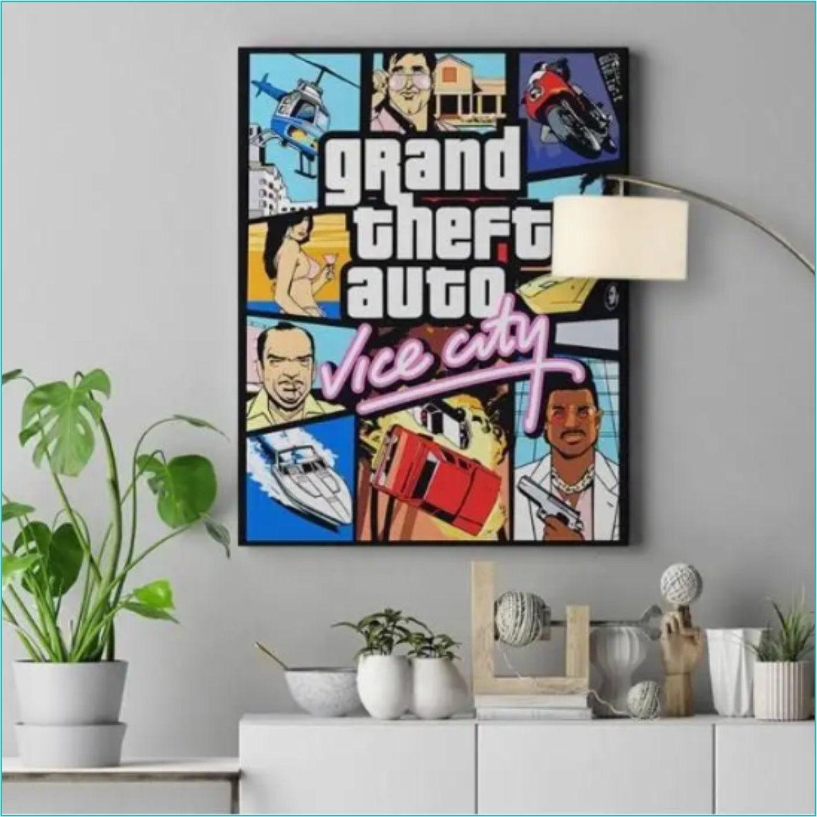 Картина по номерам "Компьютерная игра GTA - Vice City" (40х50) - фото 3 - id-p112094402