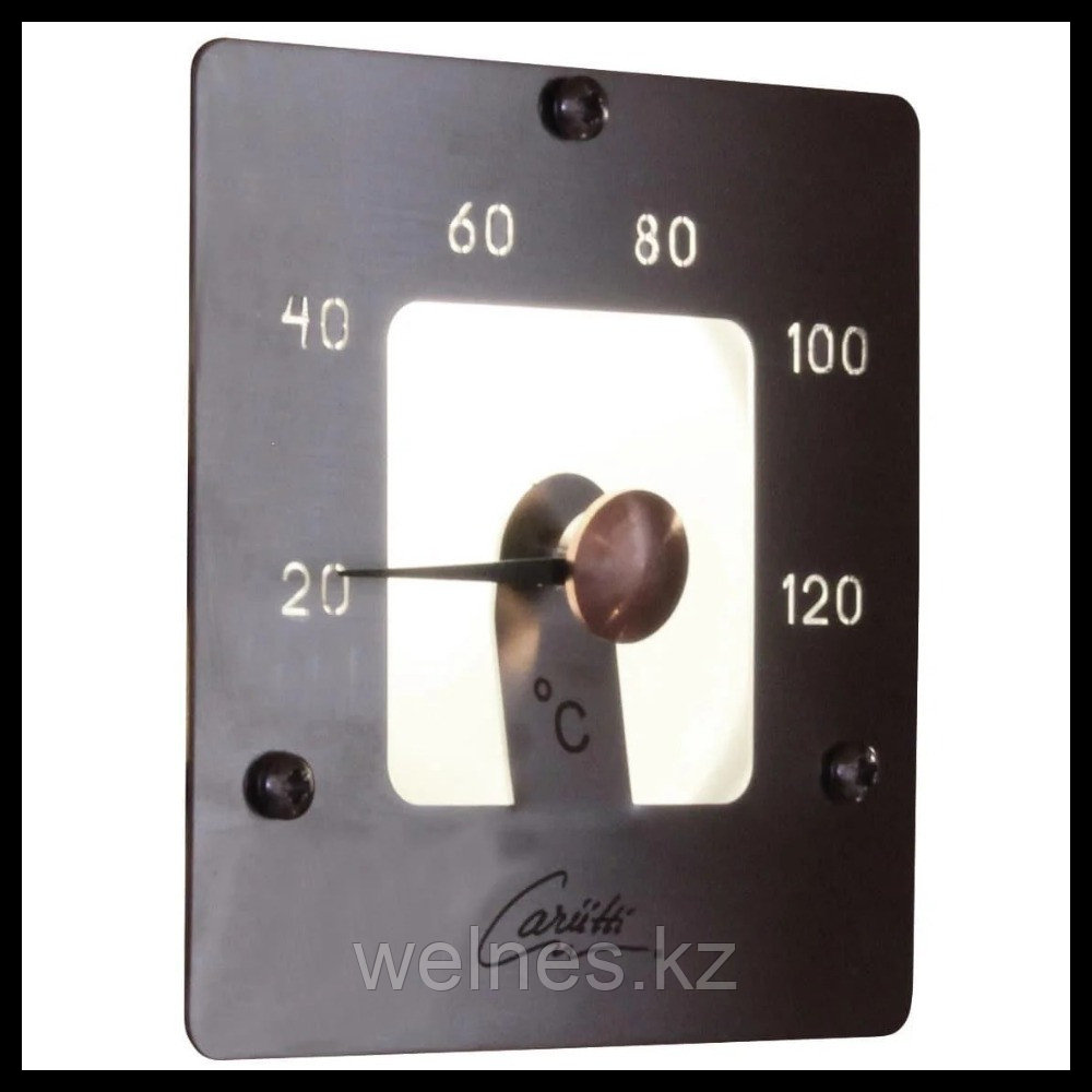 Термометр Cariitti SQ квадратный для финской сауны (нерж. сталь, требуется 1 оптоволокна D=2-4 мм), фото 1