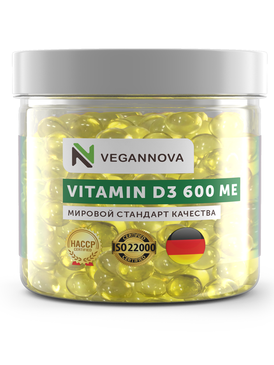 VEGANNOVA  Витамин D3  600МЕ  90 кап.