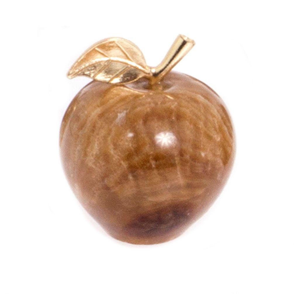 Настольный сувенир "Яблоко" из коричневого оникса 3,7х4,6 см (1,5) - фото 1 - id-p91940911