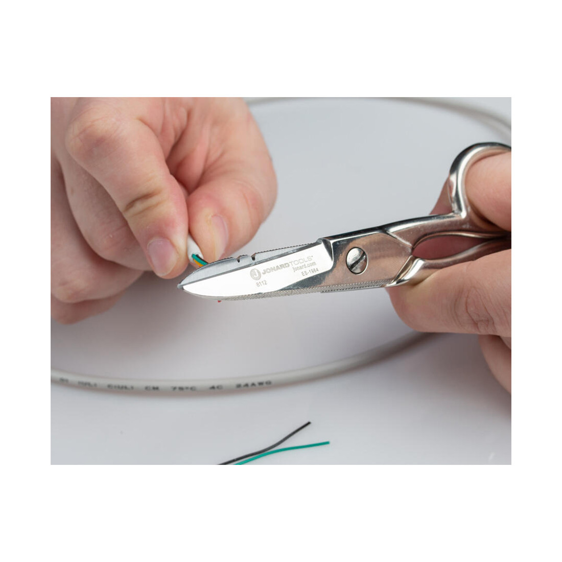 Ножницы с зазубренным лезвием и V-канавками для зачистки проводов Jonard Tools ES-1964 2-015114 - фото 3 - id-p112099699