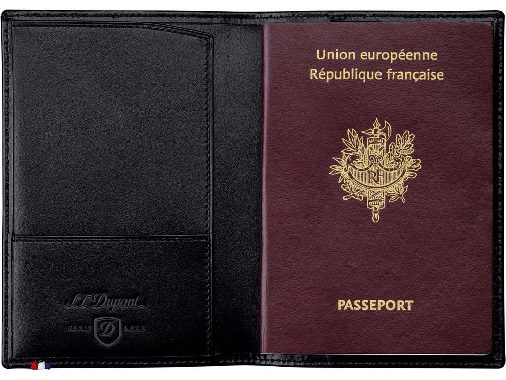 Обложка для паспорта S.T. Dupont, черный - фото 1 - id-p112099839