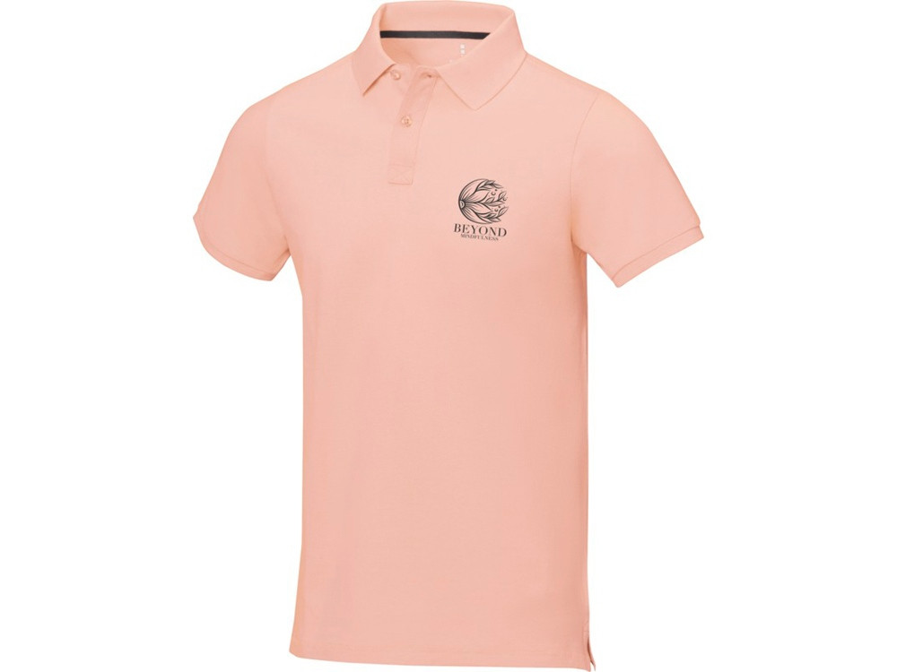 Calgary мужская футболка-поло с коротким рукавом, pale blush pink - фото 6 - id-p112099975