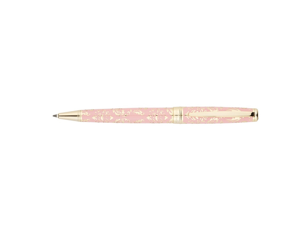 Ручка шариковая Pierre Cardin RENAISSANCE. Цвет - розовый и золотистый. Упаковка В-2. - фото 2 - id-p112102769