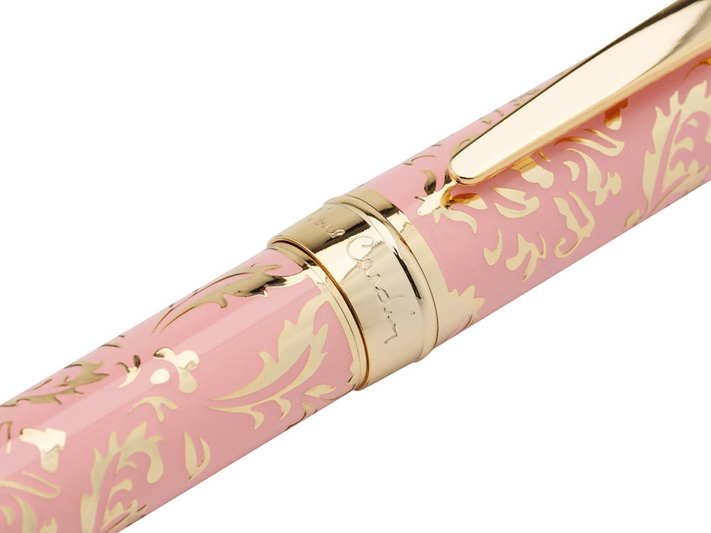 Ручка шариковая Pierre Cardin RENAISSANCE. Цвет - розовый и золотистый. Упаковка В-2. - фото 4 - id-p112102769