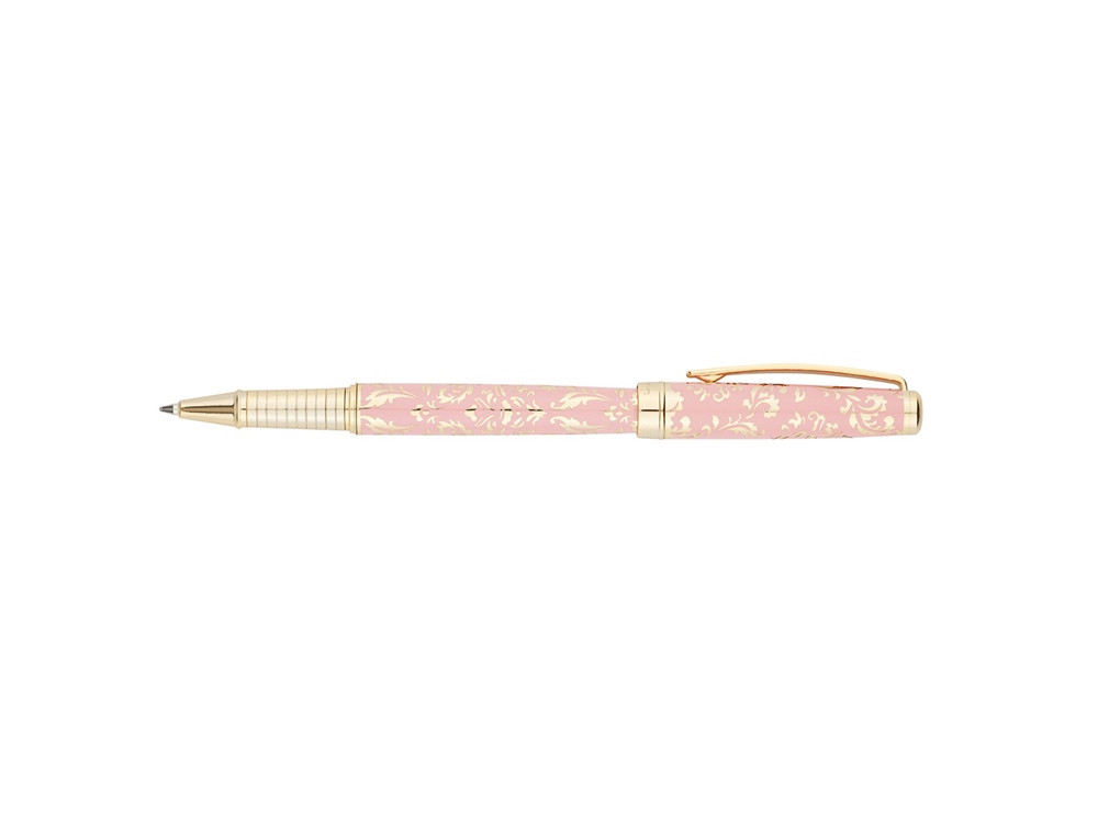 Ручка - роллер Pierre Cardin RENAISSANCE. Цвет - розовый и золотистый. Упаковка В-2. - фото 3 - id-p112102773