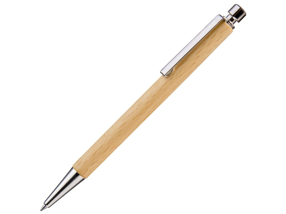 Ручка шариковая деревянная CALIBRA S, черный, 1мм, светло-коричневый - фото 1 - id-p112101605