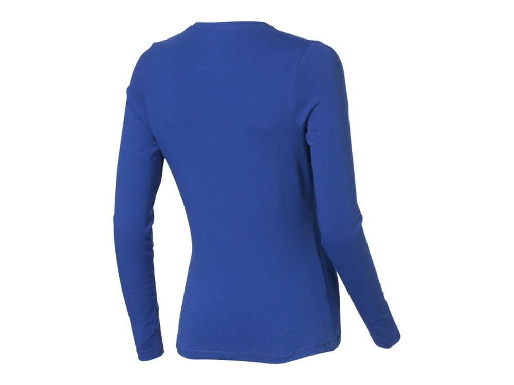 Ponoka женская футболка из органического хлопка, длинный рукав, синий - фото 2 - id-p112100042