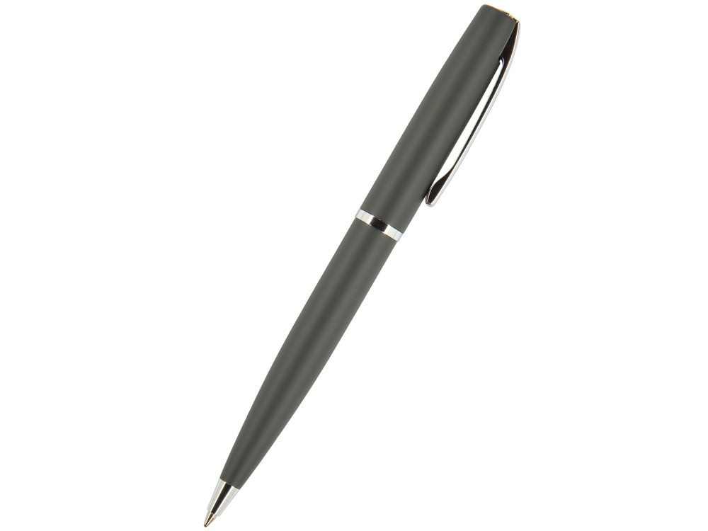 Ручка Sienna шариковая автоматическая, серый металлический корпус, 1.0 мм, синяя - фото 1 - id-p112100541