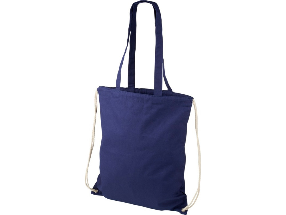 Рюкзак со шнурком Eliza из хлопчатобумажной ткани плотностью 240 г/м2, темно-синий - фото 1 - id-p112100241