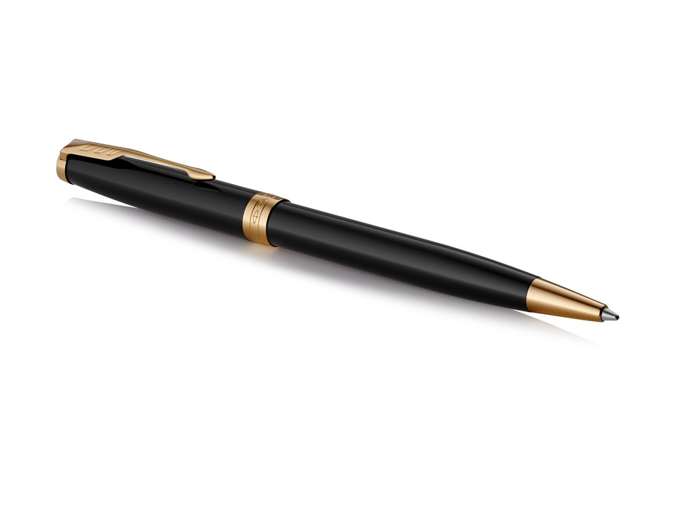Ручка шариковая Parker Sonnet Core Black Lacquer GT, черный/золотистый - фото 2 - id-p112101642