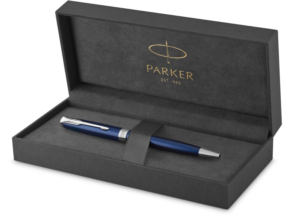 Ручка шариковая Parker Sonnet Core Subtle Blue CT, синий/серебристый - фото 4 - id-p112101644