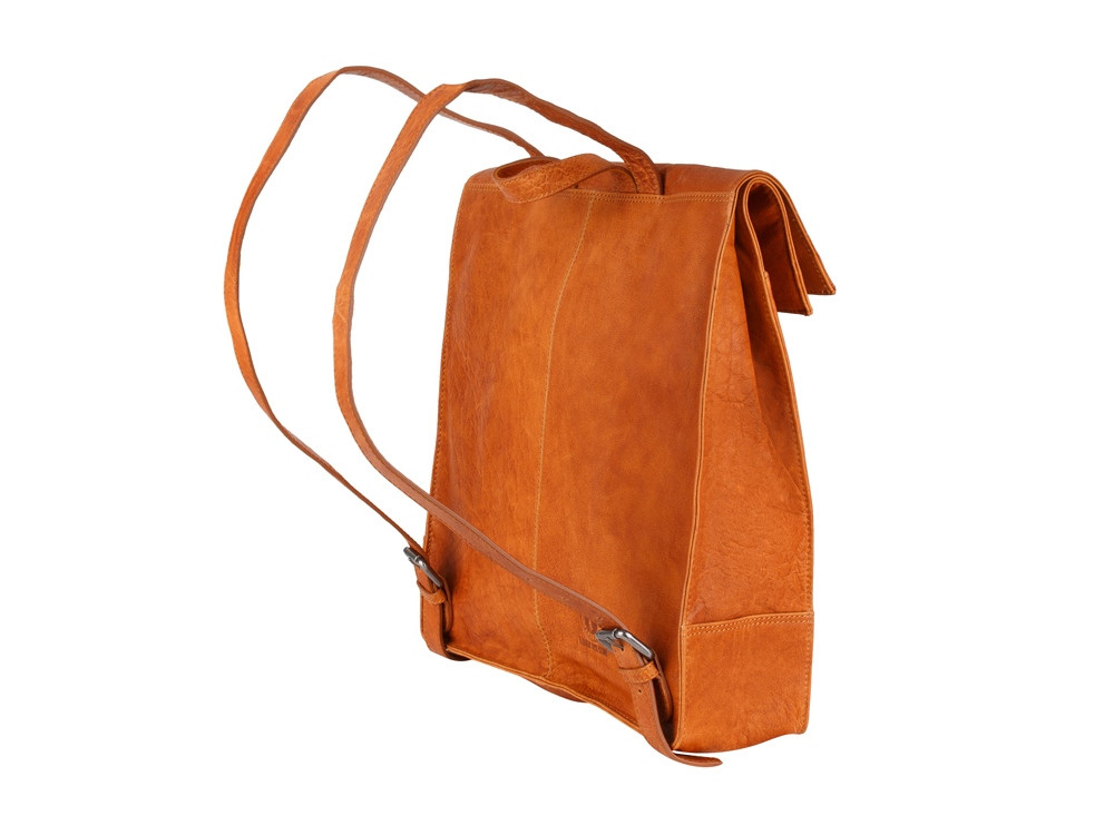 Рюкзак-сумка KLONDIKE DIGGER Mara, натуральная кожа цвета коньяк, 32,5 x 36,5 x 11 см - фото 3 - id-p112102849