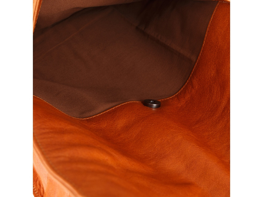 Рюкзак-сумка KLONDIKE DIGGER Mara, натуральная кожа цвета коньяк, 32,5 x 36,5 x 11 см - фото 4 - id-p112102849