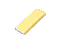 Флешка прямоугольной формы, оригинальный дизайн, двухцветный корпус, 32 Гб, желтый/белый