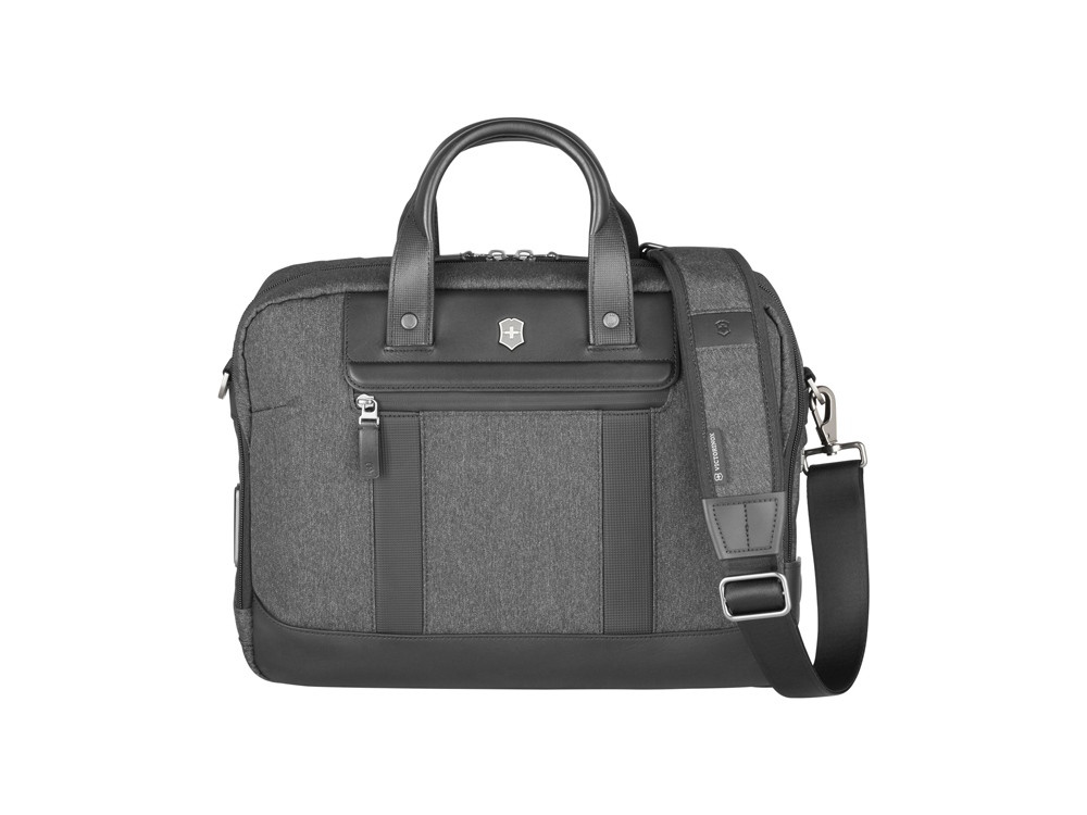 Портфель VICTORINOX Architecture Urban2 15 Briefcase 15'', серый, полиэстер/кожа, 42x13x31 см, 16 л - фото 4 - id-p112103384