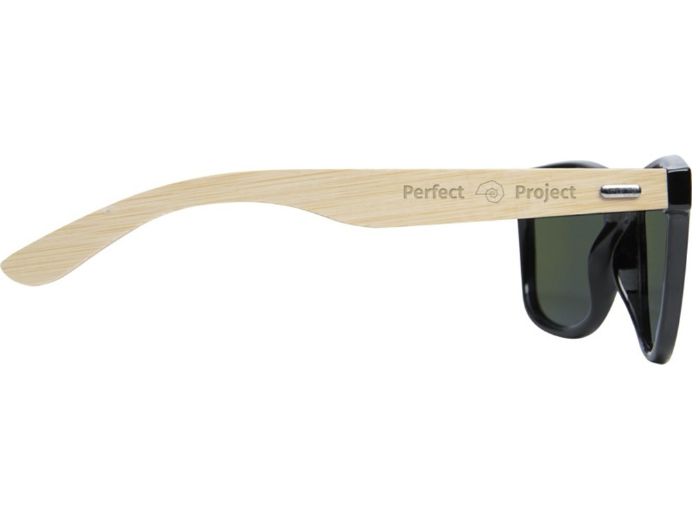 Taiyō, зеркальные поляризованные солнцезащитные очки в оправе из переработанного PET-пластика/бамбука в - фото 6 - id-p112103194