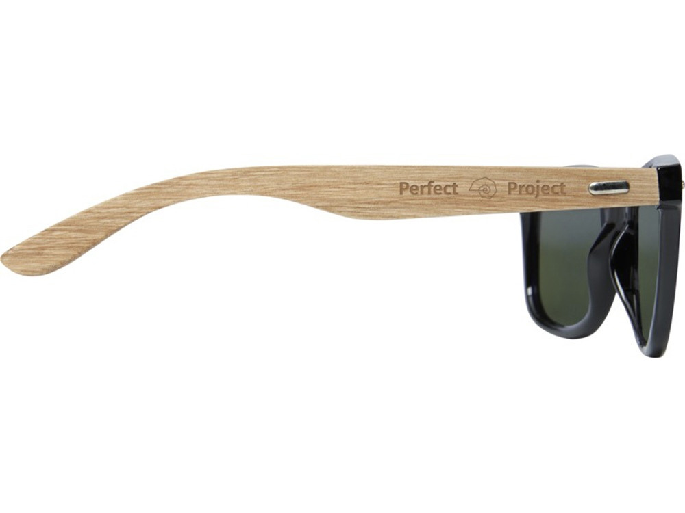 Hiru, зеркальные поляризованные солнцезащитные очки в оправе из переработанного PET-пластика/дерева в - фото 6 - id-p112103195