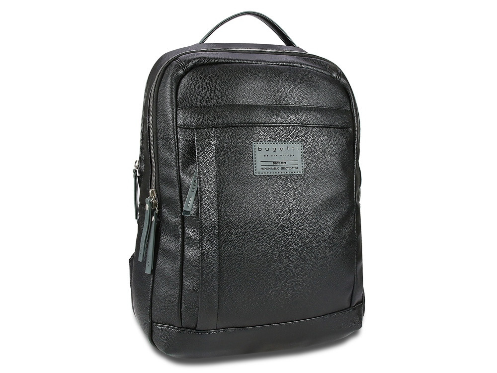 Рюкзак BUGATTI Moto D 15'', чёрный, полиуретан, 32х13х43 см, 16 л - фото 1 - id-p112103934