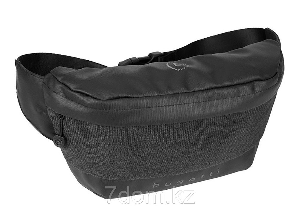 Сумка на пояс BUGATTI Universum, графитовая, полиэстер меланж/тарпаулин, 27х5х15 см, 1 л, фото 1