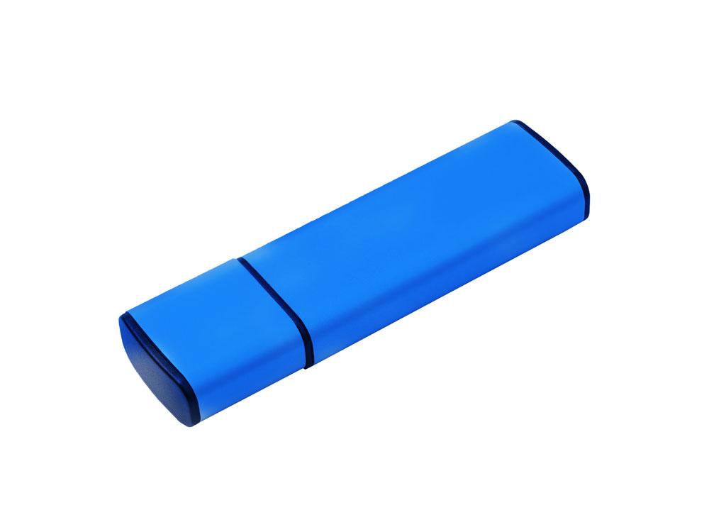 USB-флешка металлическая на 2ГБ с колпачком, синий - фото 1 - id-p112101768