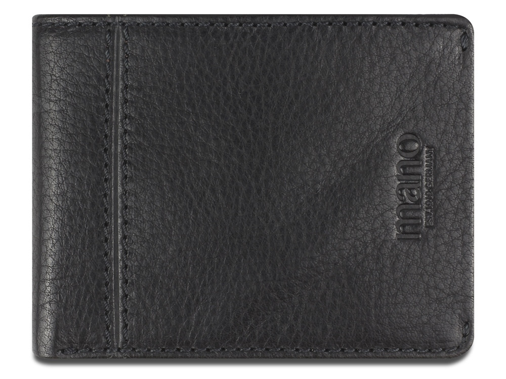 Бумажник Mano Don Montez, натуральная кожа в черном цвете, 11 х 8,4 см - фото 1 - id-p112103261