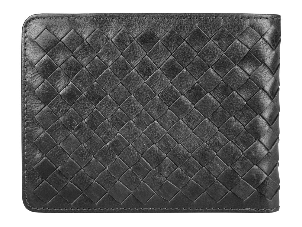 Бумажник Mano Don Luca, натуральная кожа в черном цвете, 12,5 х 9,7 см - фото 2 - id-p112103267