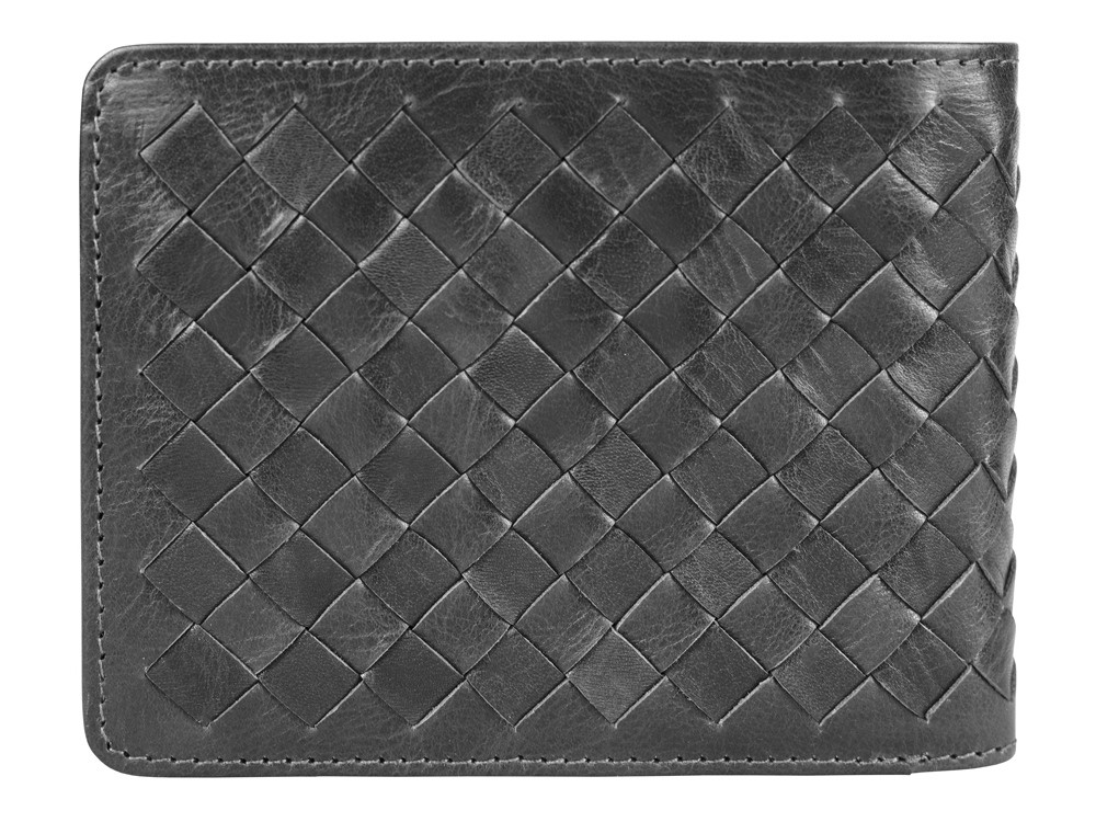 Бумажник Mano Don Luca, натуральная кожа в черном цвете, 11 х 8,5 см - фото 2 - id-p112103271