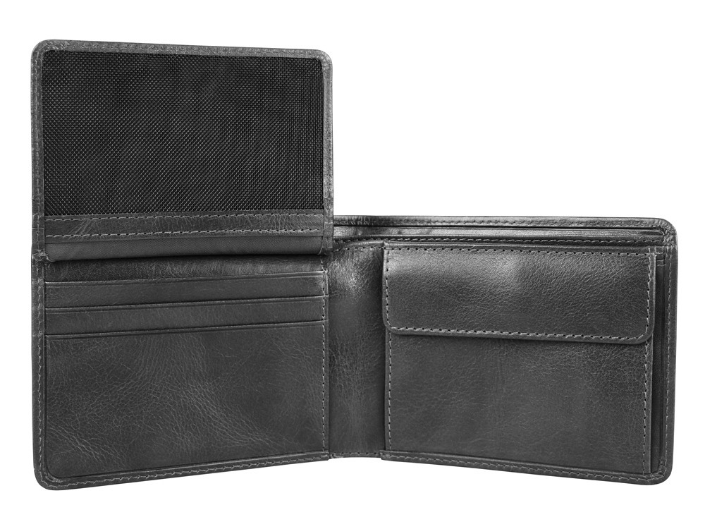 Бумажник Mano Don Luca, натуральная кожа в черном цвете, 11 х 8,5 см - фото 5 - id-p112103271