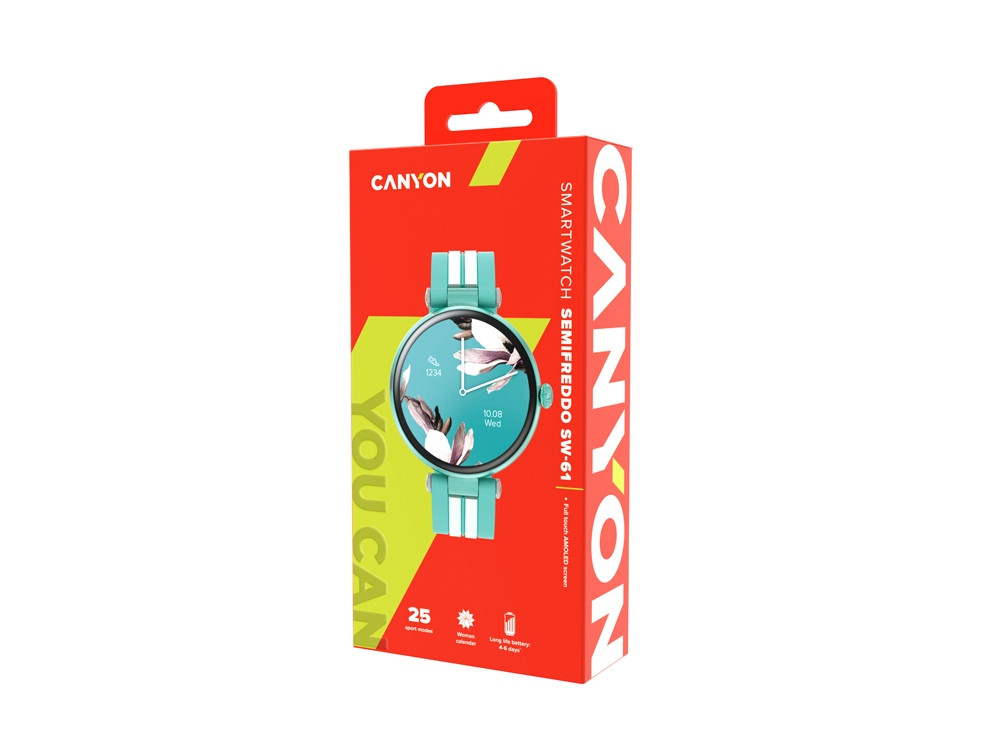 Смарт-часы CANYON Semifreddo SW-61, мята - фото 7 - id-p112104680