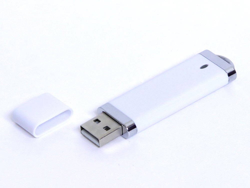 USB-флешка промо на 32 Гб прямоугольной классической формы, белый - фото 1 - id-p112102211