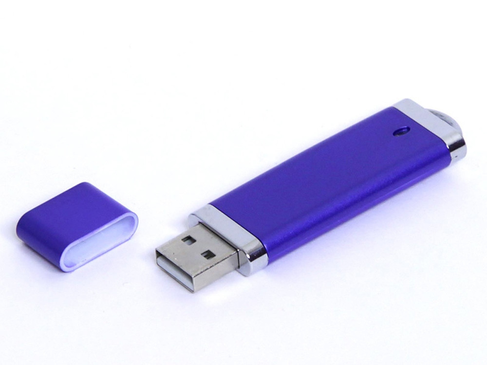 USB-флешка промо на 32 Гб прямоугольной классической формы, синий - фото 1 - id-p112102214