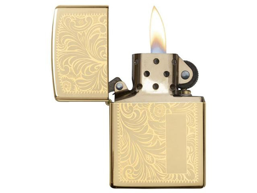 Зажигалка ZIPPO Venetian с покрытием High Polish Brass, латунь/сталь, золотистая, 38x13x57 мм - фото 2 - id-p112104730