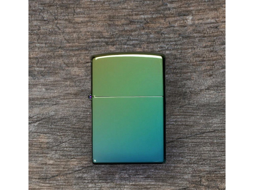 Зажигалка ZIPPO Classic с покрытием High Polish Teal, латунь/сталь, зелёная, глянцевая, 38x13x57 мм - фото 6 - id-p112104737