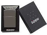 Зажигалка ZIPPO Classic с покрытием Black Ice, латунь/сталь, чёрная, глянцевая, 38x13x57 мм, фото 6