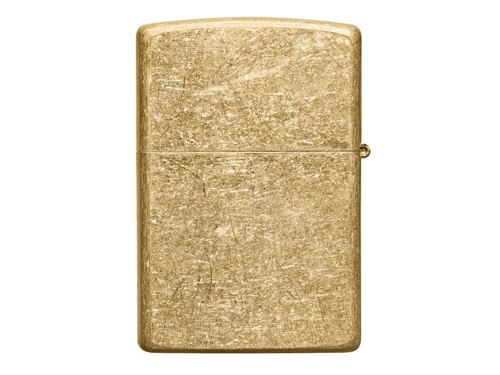 Зажигалка ZIPPO Classic с покрытием Tumbled Brass, латунь/сталь, золотистая, матовая, 38x13x57 мм - фото 4 - id-p112104742