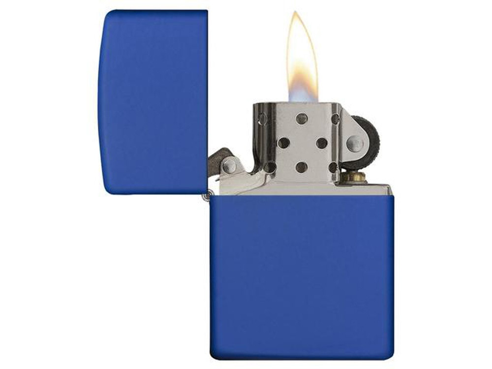 Зажигалка ZIPPO Classic с покрытием Royal Blue Matte, латунь/сталь, синяя, матовая, 38x13x57 мм - фото 4 - id-p112104749