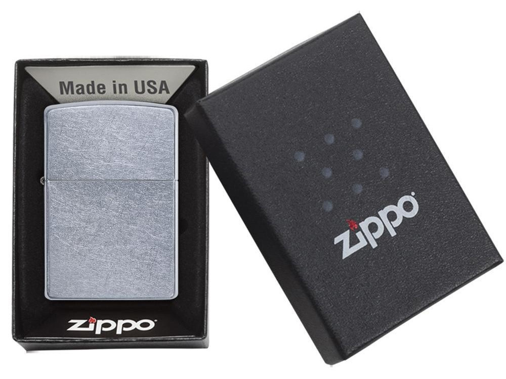 Зажигалка ZIPPO Classic с покрытием Street Chrome , латунь/сталь, серебристая, матовая, 38x13x57 мм - фото 5 - id-p112104760
