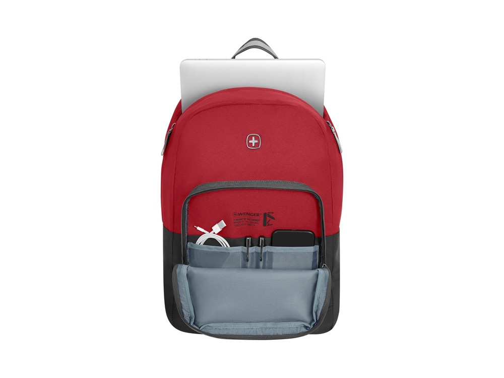 Рюкзак WENGER NEXT Crango 16, красный/черный, переработанный ПЭТ/Полиэстер, 33х22х46 см, 27 л. - фото 5 - id-p112103792