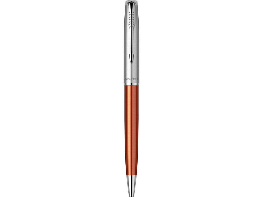 Шариковая ручка Parker Sonnet Essentials Orange SB Steel CT, цвет чернил black, перо: M, в подарочной - фото 4 - id-p112104336