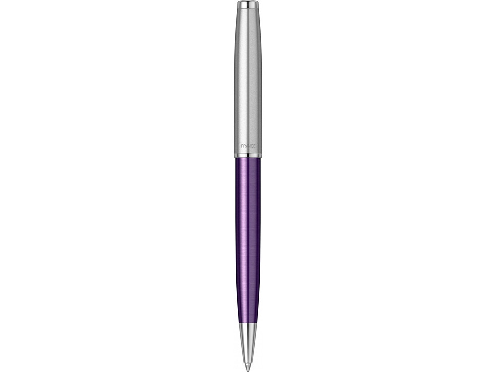 Шариковая ручка Parker Sonnet Essentials Violet SB Steel CT, цвет чернил black, перо: M, в подарочной - фото 3 - id-p112104337
