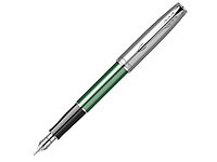 Перьевая ручка Parker Sonnet Essentials Green SB Steel CT, перо: F, цвет чернил: black, в подарочной упаковке.