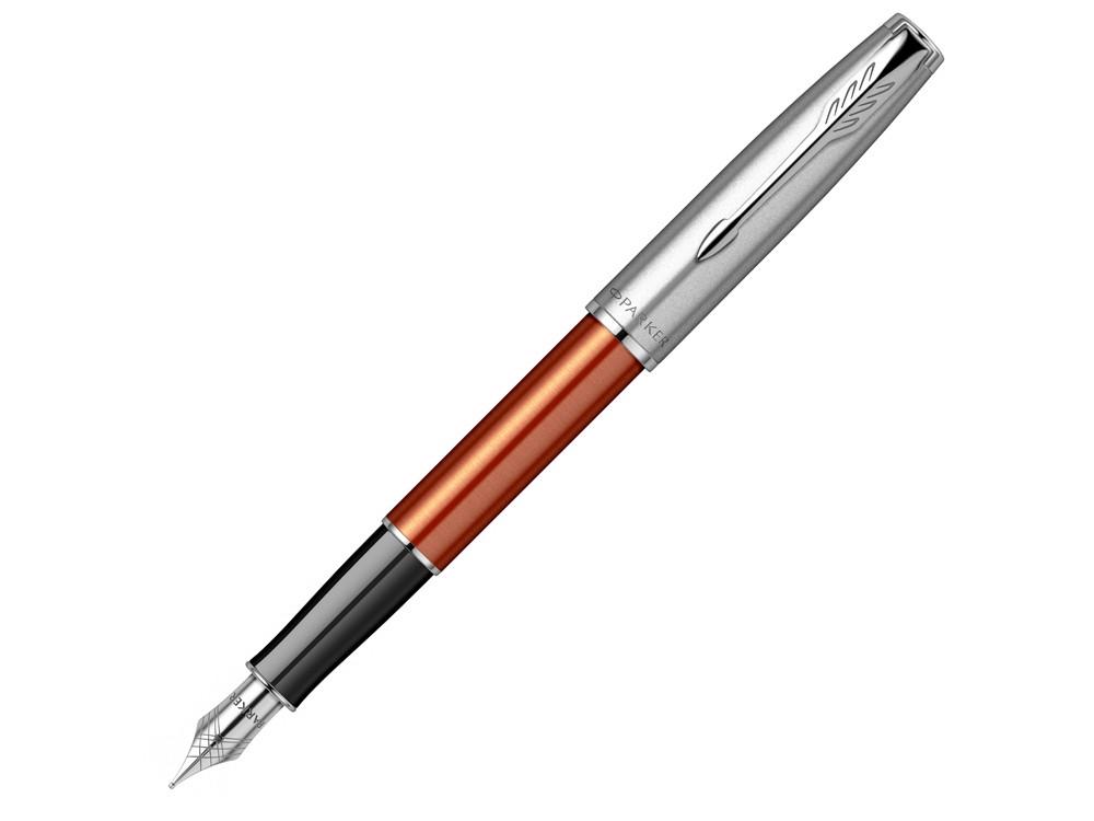 Перьевая ручка Parker Sonnet Essentials Orange SB Steel CT, перо: F, цвет чернил black, в подарочной упаковке. - фото 1 - id-p112104339