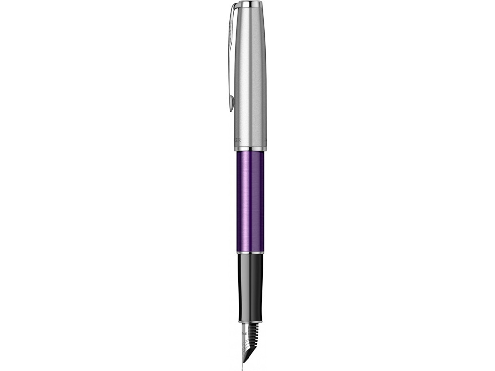 Перьевая ручка Parker Sonnet Essentials Violet SB Steel CT, перо: F, цвет чернил black, в подарочной упаковке. - фото 3 - id-p112104340