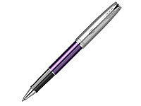 Ручка-роллер Parker Sonnet Essentials Violet SB Steel CT, цвет чернил black, перо: F, в подарочной упаковке.