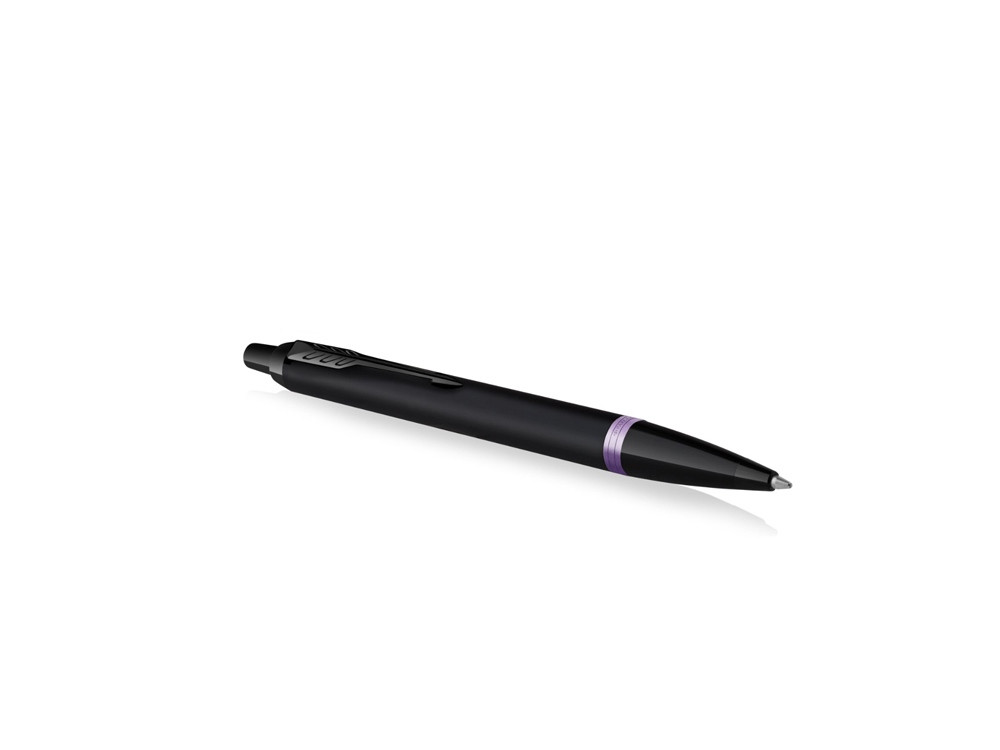 Шариковая ручка Parker IM Vibrant Rings Flame Amethyst Purple, стержень: M blue, в подарочной упаковке. - фото 2 - id-p112104353